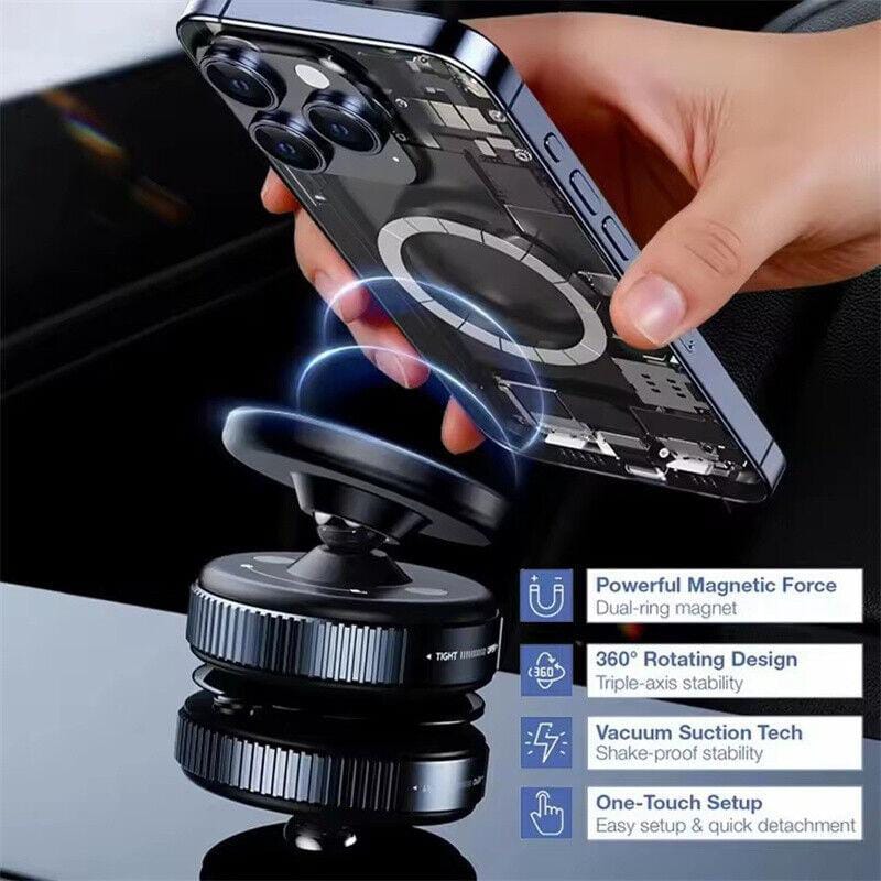 Vacuum Suction Magnetic Bracket K009 – 360° Rotating Phone Holder for Bike & Car - Image 2